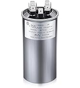 MFD uF ±6% 370/440 VAC CBB65B Dual Run Round Capacitor, UL Listed Motor Run Capacitor for Condens...