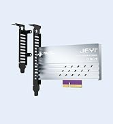JEYI PCIe 5.0 4X to M.2 NVMe Adapter Card - Aluminum Heatsink for Gen5 SSDs, 128Gbps PCIe 5.0 x4/...