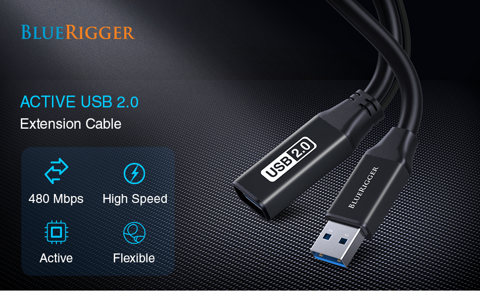 bluerigger usb extender short male usb to female 5 gbps usb 3.0 cable 10ft usb extension cable 50ft