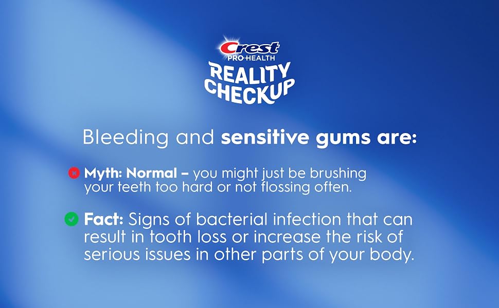 Bleeding and sensitive gums are signs of bacterial infection