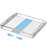 Redrubbit Expandable Pull Out Drawers Cabinet Organizer, Adjustable Width 16.3-26.3 inch Heavy St...