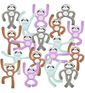 ArtCreativity Mini Bendable Sloth Toys, Set of 48, Bendable Animal Toys for Kids in Assorted Colo...