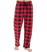 PJGGZ Plaid Pajama Pants Men, Soft Fleece Sleepwear with Pockets Warm Microfleece Pjs Bottoms | S...