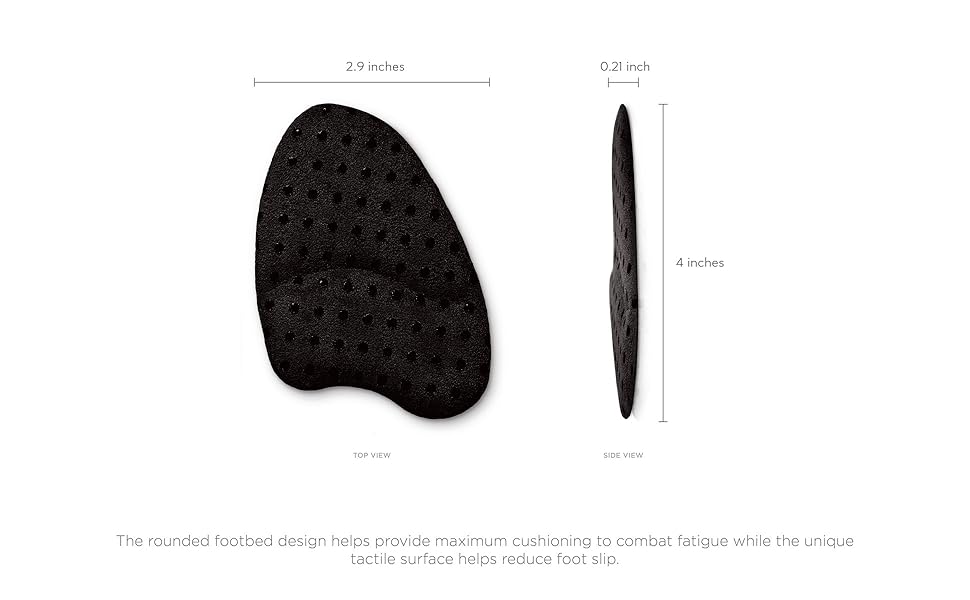 ANTI-SLIDING PADS OPEN TOE Obsidian Black Product Dimension