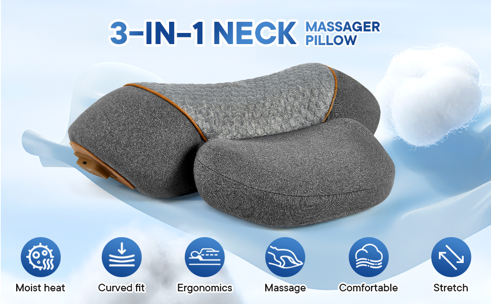 3 in 1 Neck Massager Pillow