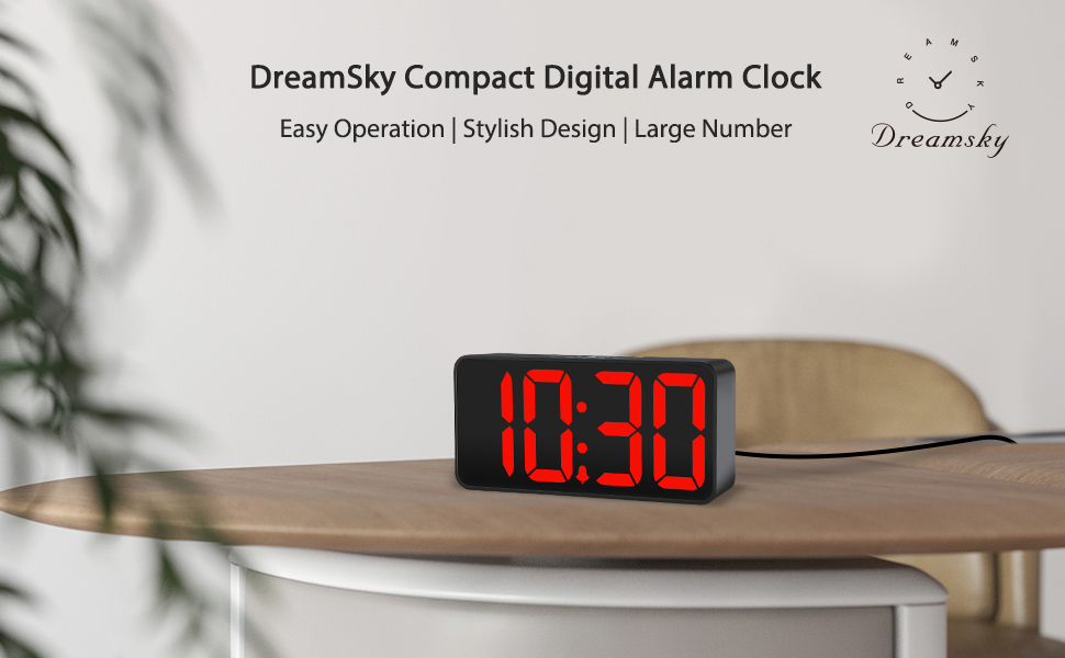 DreamSky compact digital alarm clock