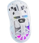 ZIYOU LANG A2 Transparent Wireless Gaming Mouse with Battery Level Display,Bluetooth/2.4G Wireles...