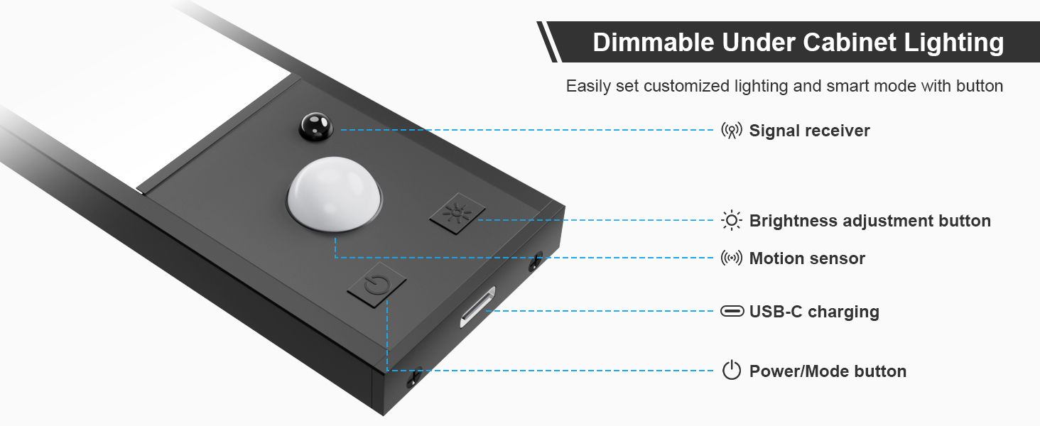 Dimmable under cabinet lighting