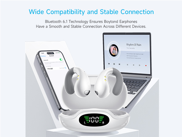 Upgraded Bluetooth 6.1 Wireless Open Clip Ear Buds