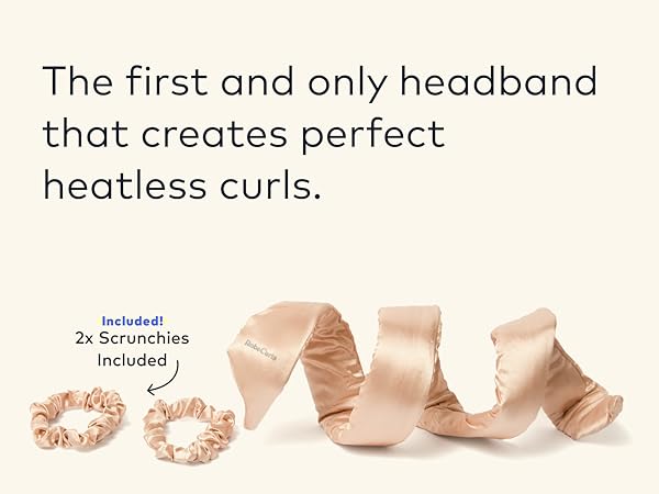 The first and only headband that creates perfect heatless curls.
