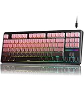 EWEADN V80 Wired TKL RGB Gaming Keyboard, 80% Compact Layout with PBT Keycaps, Whisper Quiet Memb...