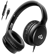 Wired Headphones USB C Headphones Over Ear with HD Mic, Corded Headphones /Lightweight/Foldable/A...