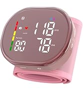 Guaever Wrist Blood Pressure Monitor Rechargeable BP Machine with 5.3"~7.7" Cuff, 2×120 Memory, O...