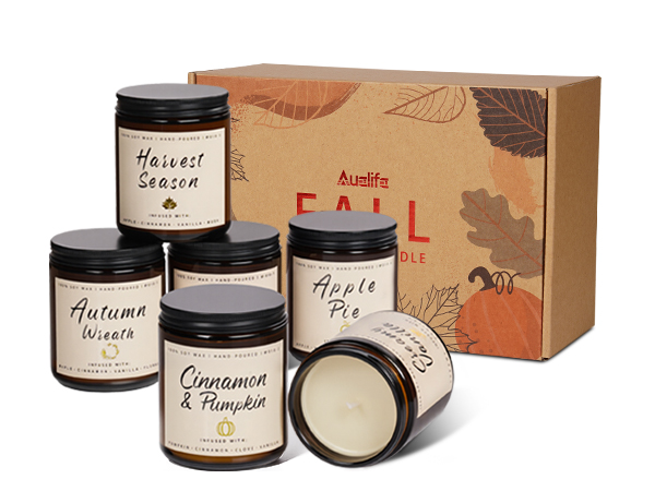 6 Pack of Fall Candle Set