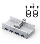 EJAY USB 3.0 Hub with Adjustable Clamp, 4-Port Powered Hub for iMac, PC, Laptop(59inches Data &amp; 3...