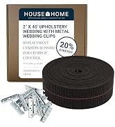 House2Home Replacement Elastic Webbing Kit to Repair Sagging Couch, Chair, Patio Furniture, Inclu...