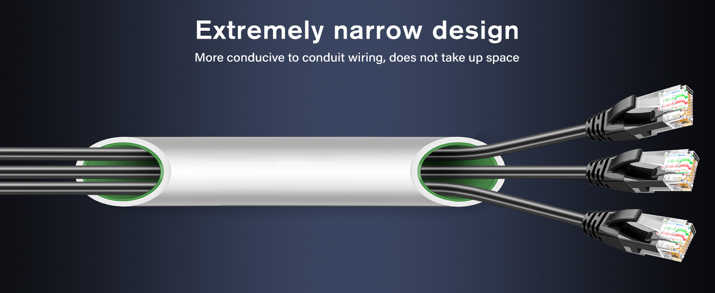 Easy to pass through pipes: The outer diameter of this outdoor ethernet cable is 5mm