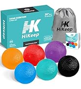 HiKeep Hand Exercise Balls, Set of 6 Physical Therapy Different Resistance Workout Kit