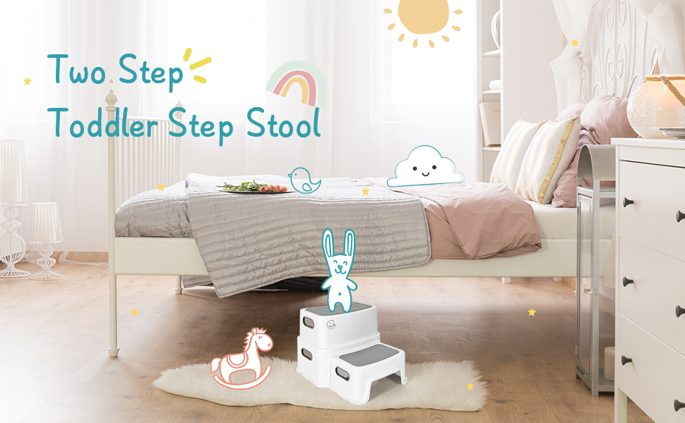 Toddler Step Stool Grey