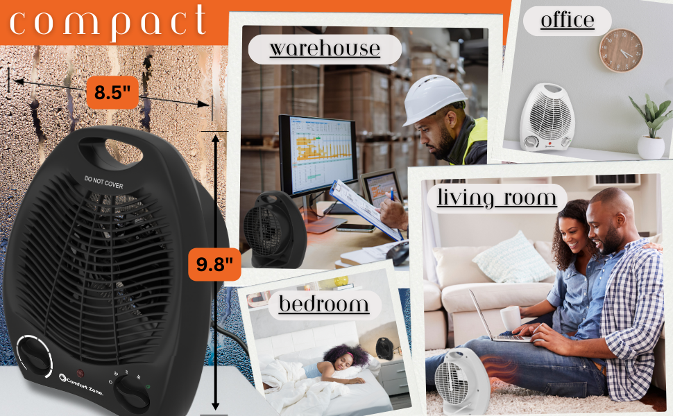 portable space heater is great for office break room dorm living room bedroom workshop den