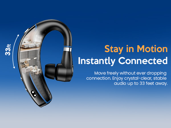 bluetooth with mic for cell phone bluetooth earpiece left ear single earbud bluetooth wireless