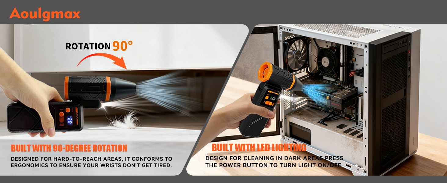 Dust Blower with LCD for Computer