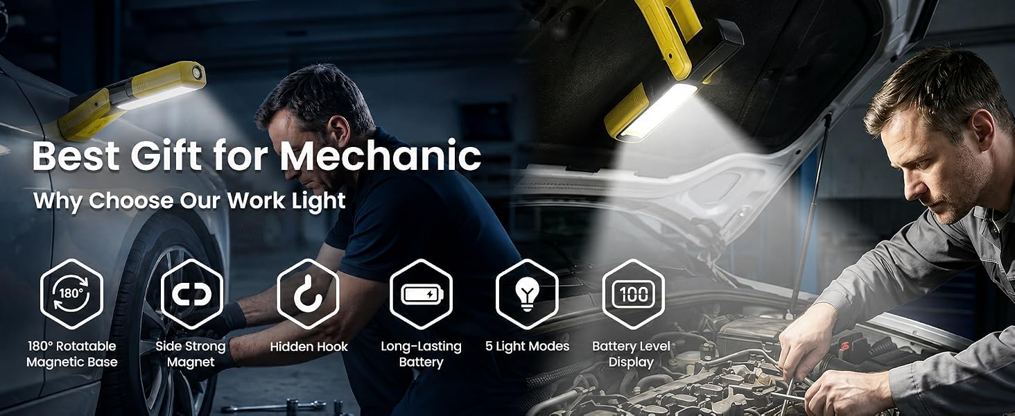 magnetic flashlight rechargeable