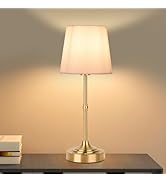 HAPYGI Portable Metal Cordless Table Lamp,Built-in 5200mAH Rechargeable Battery, Dimmable Touch S...