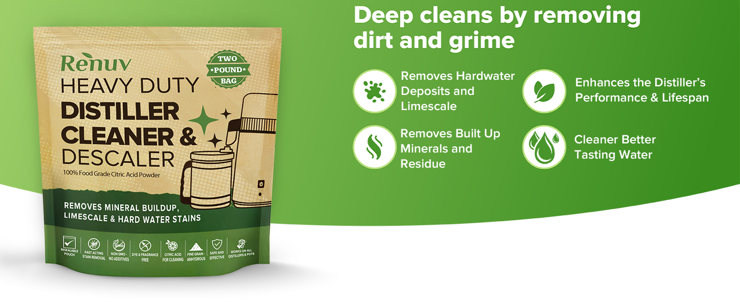 water distiller descaler and cleaner