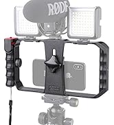 Zeadio Smartphone Video Cage Rig, Filmmaking Vlogging Case, Phone Stabilizer Tripod Mount with Wi...