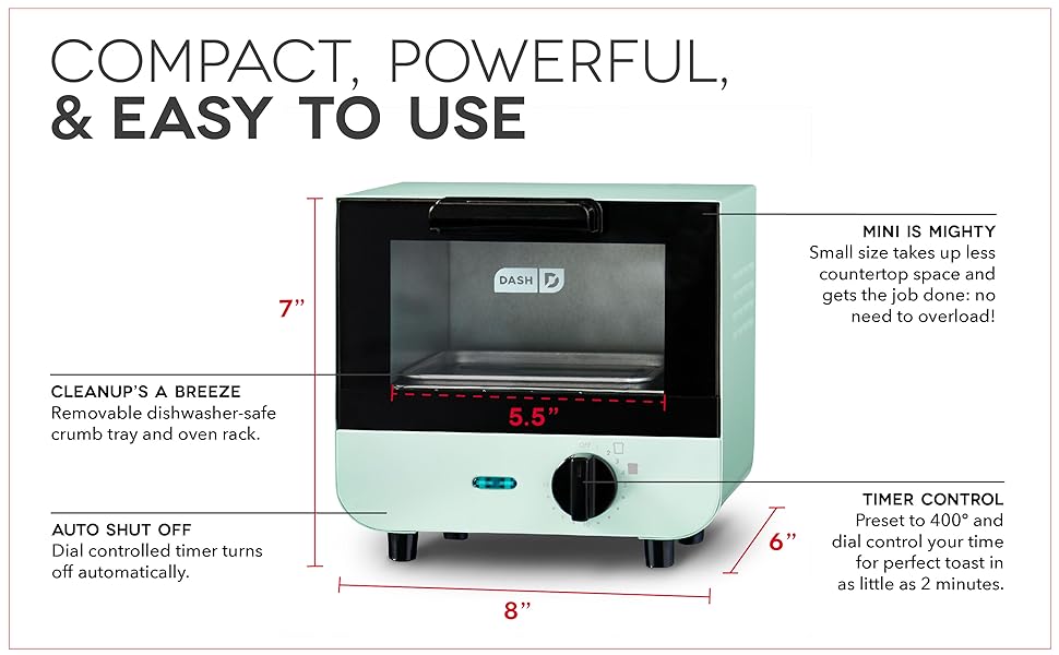 Dash, Mini Toaster Oven, Toast, Mini Pizza, snacks, dinner