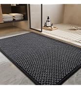 PADOOR-Bath Mat-Super Absorbent Chenille Bathroom Mats-Rubber Backed Bath Mats for Bathroom Non S...