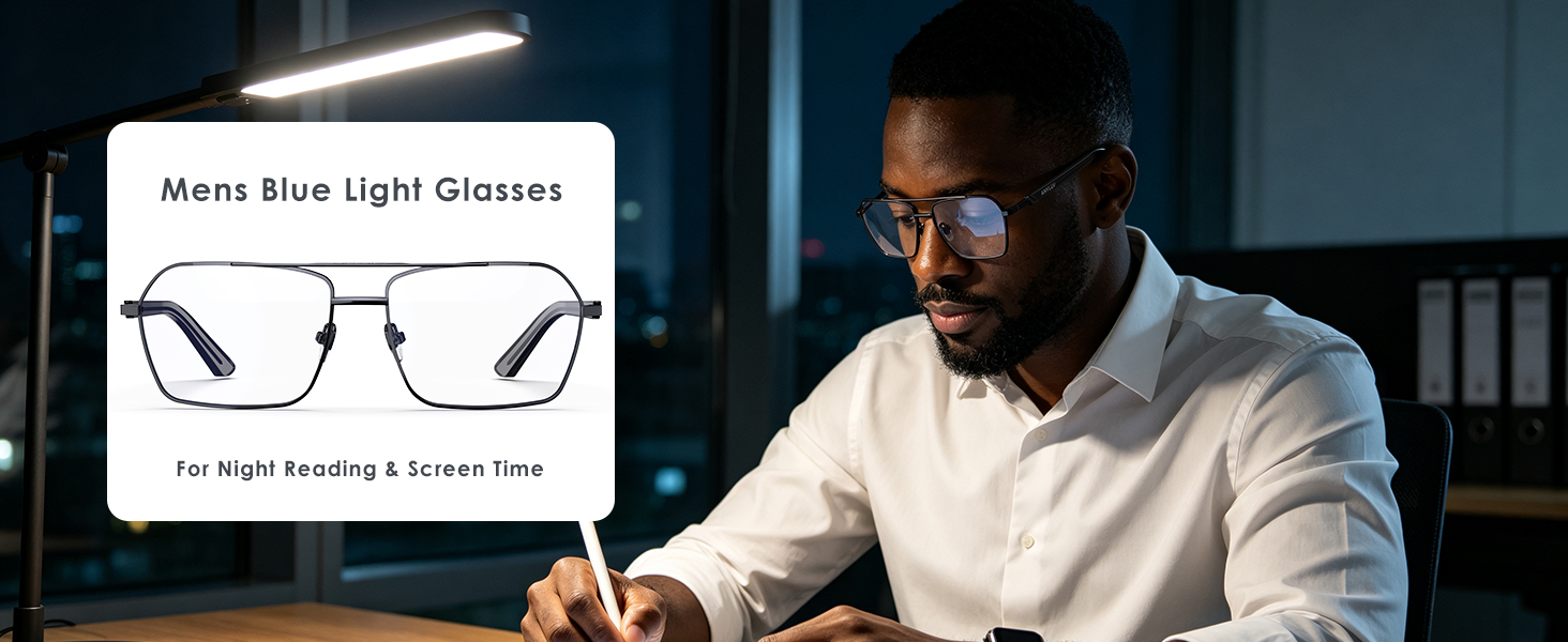 Blue Light Glasses Men/Women, Blue Light Blocking Glasses, Computer Screen Blocker