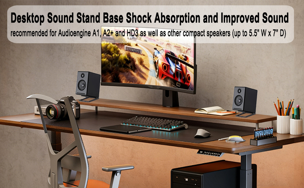 Desktop Sound Stand Tilted for Desktop PC Speakers