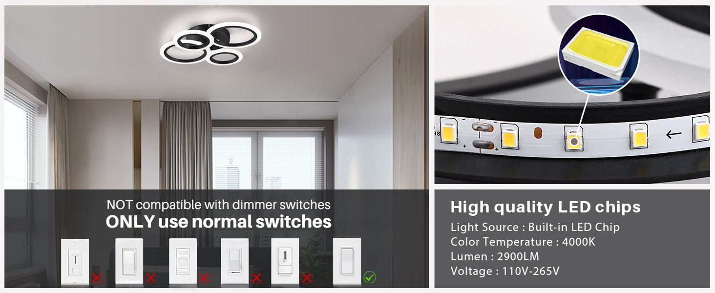 black ceiling light fixture