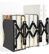 M&amp;G Adjustable Bookends Book Ends for Shelves, Metal Bookend for Heavy Books, Desk Magazine File ...
