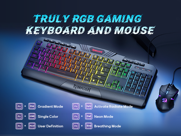 S101 RGB gaming Keyboard and mouse combo