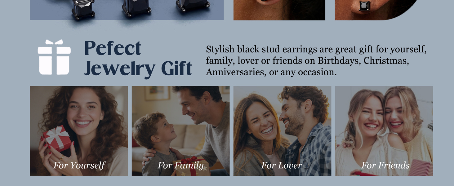 men earrings stud stainless steel black stud earrings