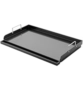 Utheer 25" x 16" Nano-Ceramic Nonstick Griddle for Gas &amp; Charcoal Grills – Universal Flat Top wit...