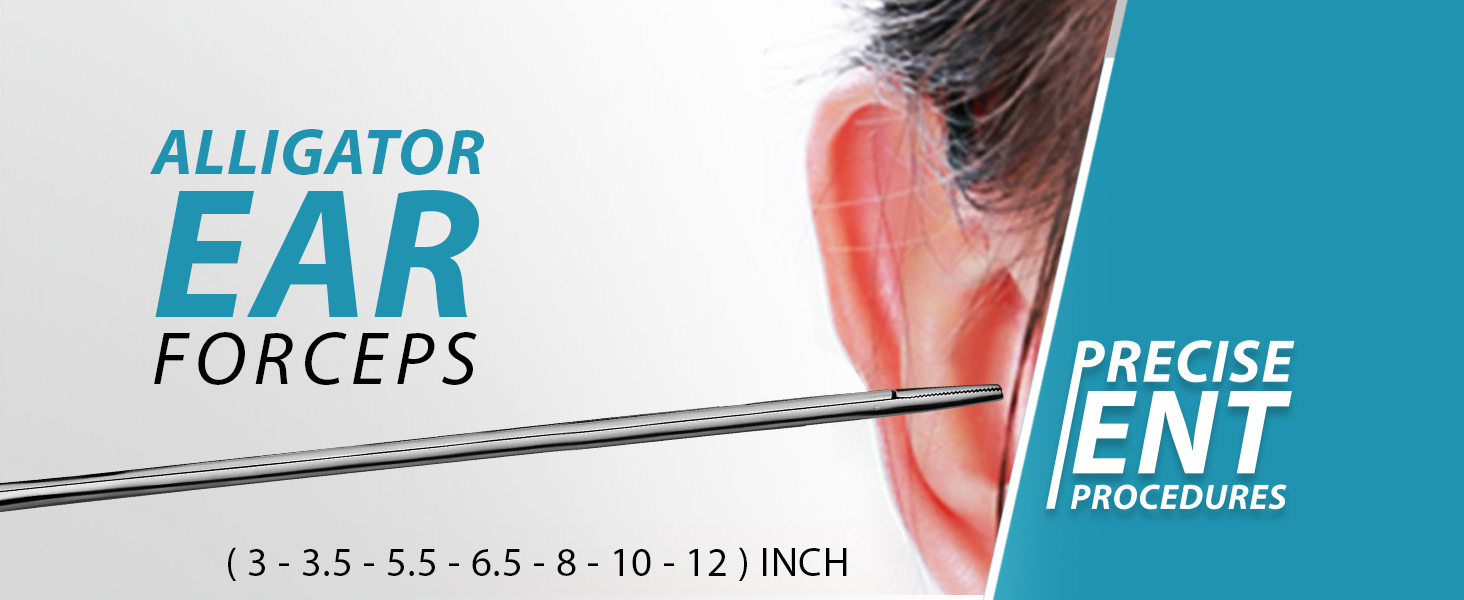 Premium stainless steel alligator ear forceps for precise ENT care.
