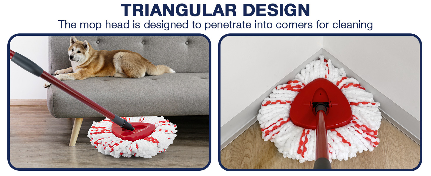 Spin mop head replacement