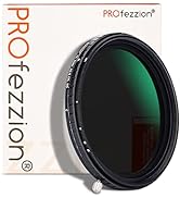 PROfezzion [2 in 1] 62mm ND Filter [ND2-ND32] and CPL Polarizer Polarizing Filter, Variable Neutr...