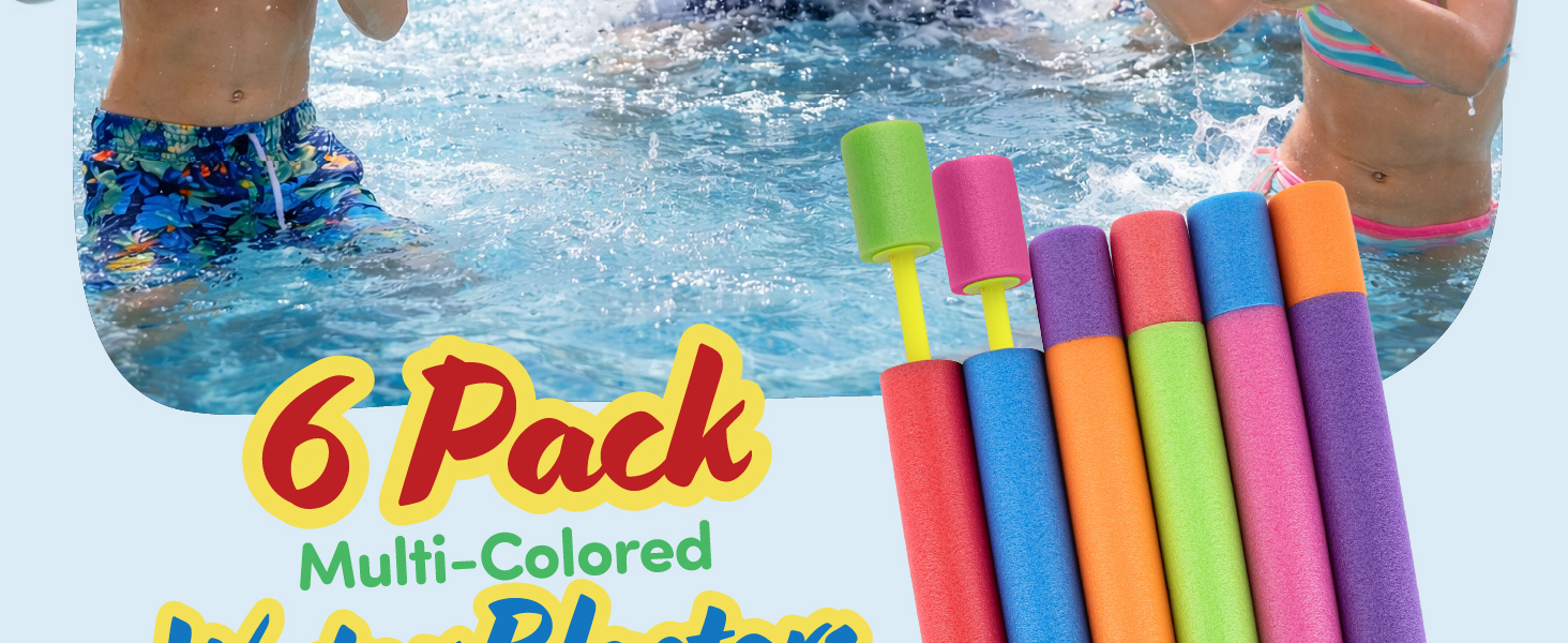Foam Blaster Water Guns 6 Pk