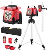VEVOR Rotary Laser Level Kit, 1650ft 360-Degree Self Leveling Red Horizontal Laser Transit,with T...