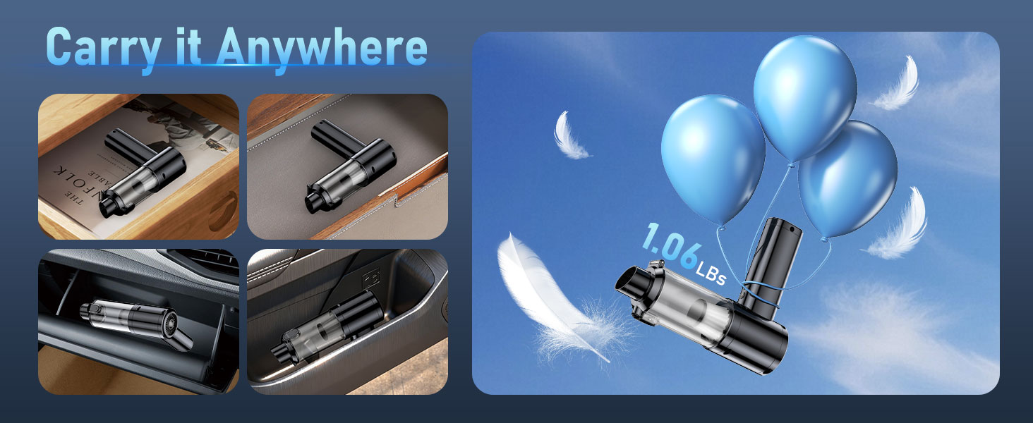 Compact yet powerful, Carry it anywhere