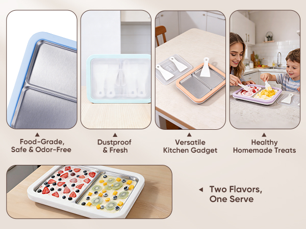 Dual Trays Rolled Ice Cream Maker