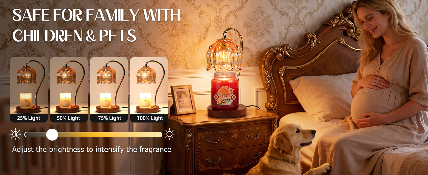 flower dimmable candle warmer lamp with timer yankee candles