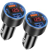 Car Charger USB C, Besgoods 4 Ports Cigarette Lighter USB Charger USB C Car Adapter PD/QC Fast Ch...