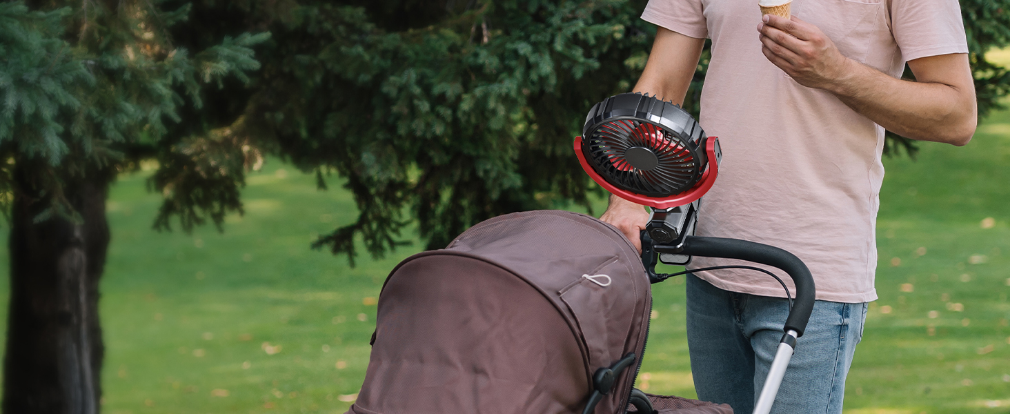 HIYJEN Car Fan 5V USB Small Clip on Sun Visor Fan for Front/Rear Seat, 2000mAh Rechargeable