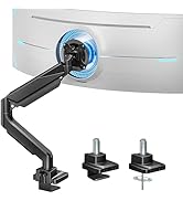 ARES WING Ultrawide Monitor Arm, Heavy Duty Single Monitor Mount for 13"-49" Curved Screens, Adju...